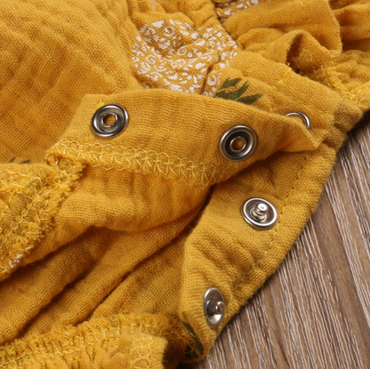 PINEAPPLE Ruffle Romper with Headband