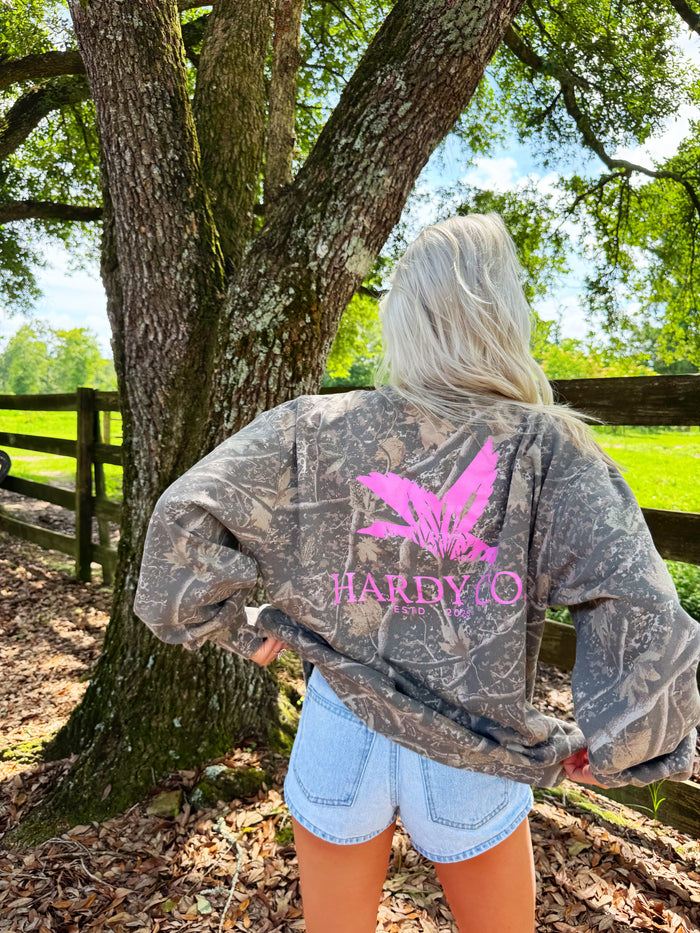 Pink camo sweatshirt