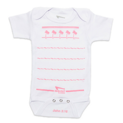 front of PINK DRINK CUP ONESIE