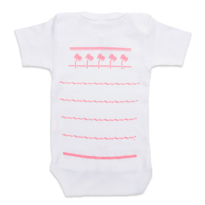 back of PINK DRINK CUP ONESIE