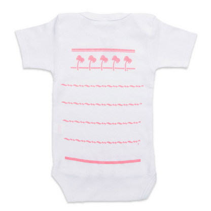 back of PINK DRINK CUP ONESIE