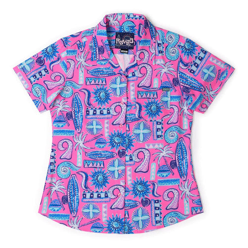RSVLTS XS RSVLTS Women's Short Sleeve Shirt Pink Sand Beach – Women's KUNUFLEX Short Sleeve Shirt