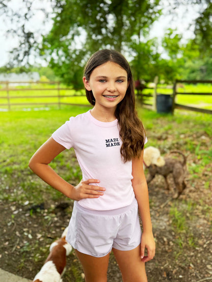 Pink/navy MADI MADE fitted T