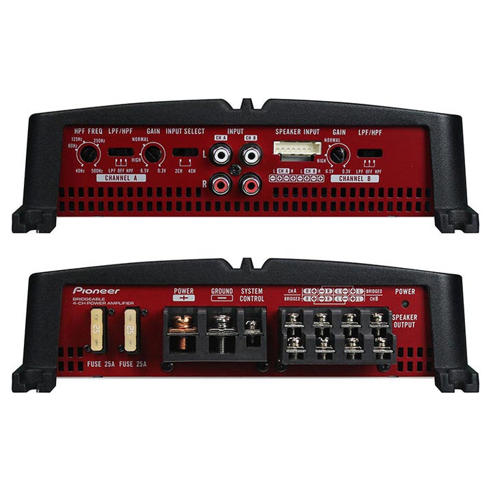 Pioneer GM-A6704 4-Channel Bridgeable Amplifier - 1000w Max Power