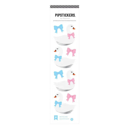 Pipsticks Bow-tiful Swans Sticker Sheet