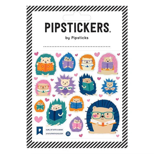 Pipsticks Curl Up With A Book Hedgehog Sticker Sheet