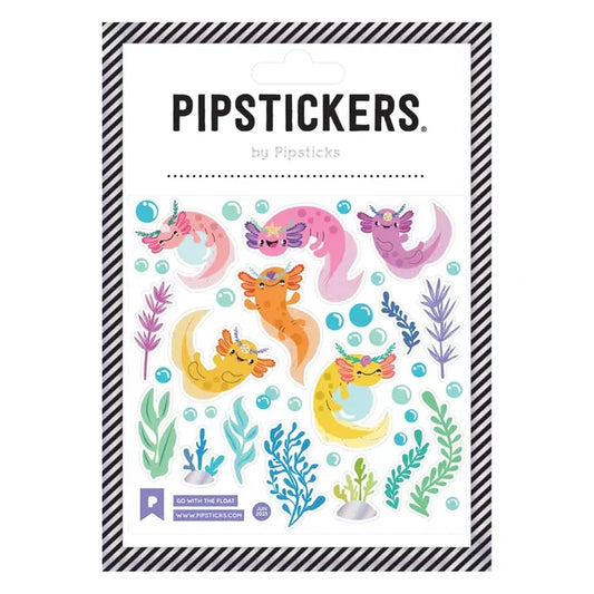 Pipsticks Go With The Float Axolotl Sticker Sheet