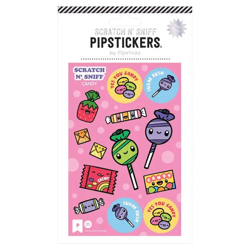 Pipsticks Sugar Rush Scratch N' Sniff Stickers - Candy