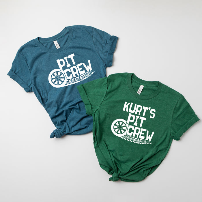 "Pit Crew" Racing Themed Personalized Birthday T-shirt
