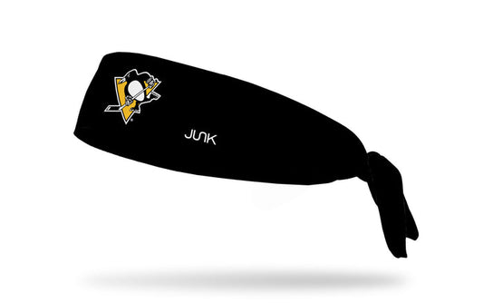 Pittsburgh Penguins: Logo Black Flex Tie Headband - View 1