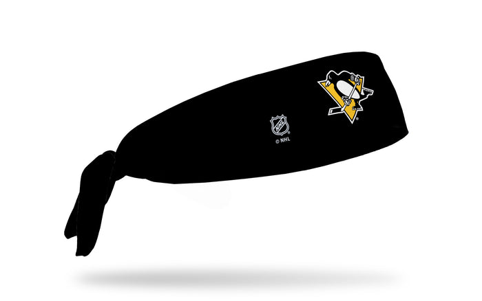 Pittsburgh Penguins: Logo Black Flex Tie Headband - View 2