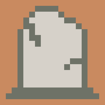Pixelated Halloween Quilt a Long Block 12 - Tombstone