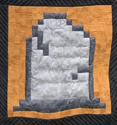 Pixelated Halloween Quilt a Long Block 12 - Tombstone