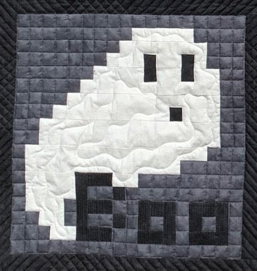 Pixelated Halloween Quilt a Long Block 7 - Ghost