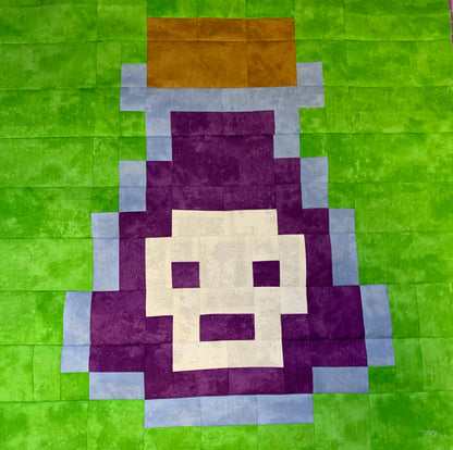Pixelated Halloween Quilt a Long Block 8 - Poison