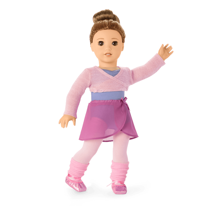 Plié Away Ballet Practice Outfit for 18-inch Dolls
