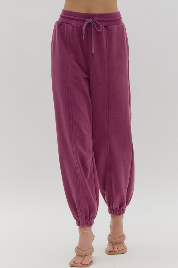 Plum Free Falling Joggers