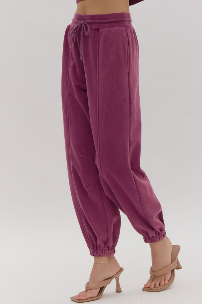 Plum Free Falling Joggers