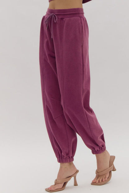 Plum Free Falling Joggers