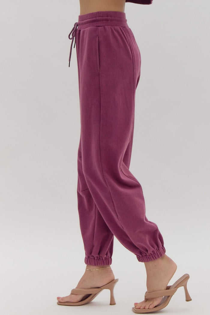 Plum Free Falling Joggers