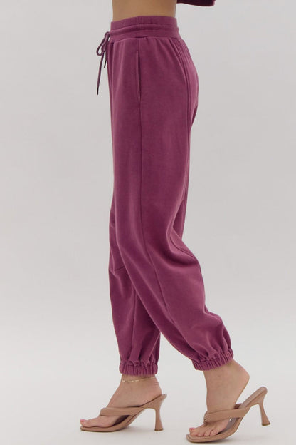 Plum Free Falling Joggers