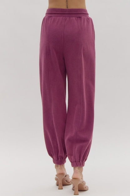 Plum Free Falling Joggers