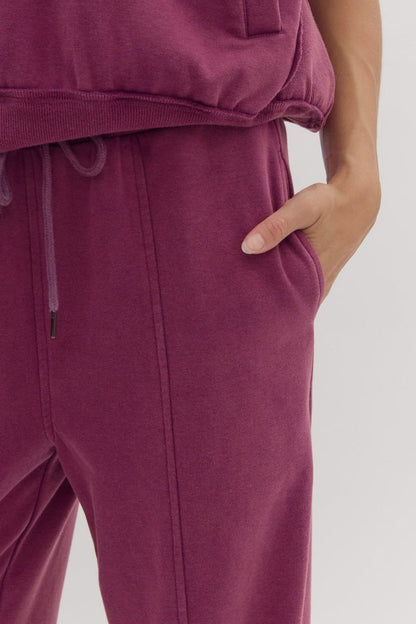 Plum Free Falling Joggers
