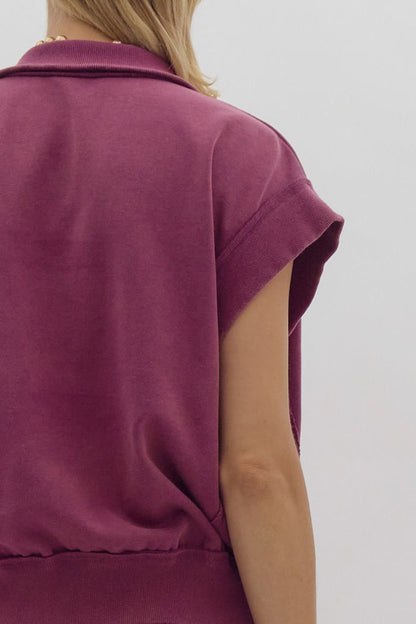 Plum Free Falling Top
