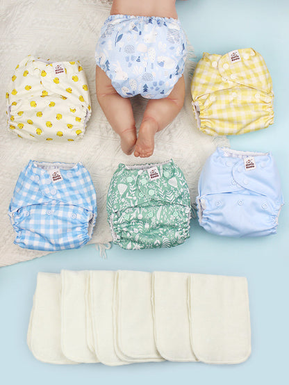 POCKET DIAPER 3.0 WITH INSERTS - 6 PACK(Pastel Play)