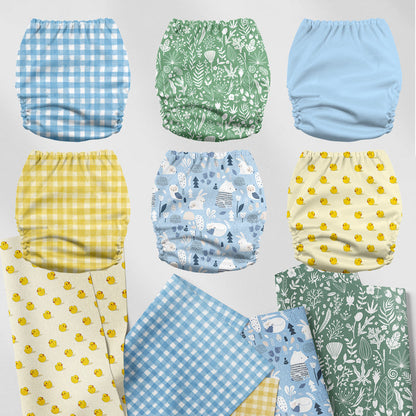 POCKET DIAPER 3.0 WITH INSERTS - 6 PACK(Pastel Play)