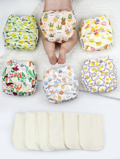 POCKET DIAPER 3.0 WITH INSERTS - 6 PACK(Sweet Bites)