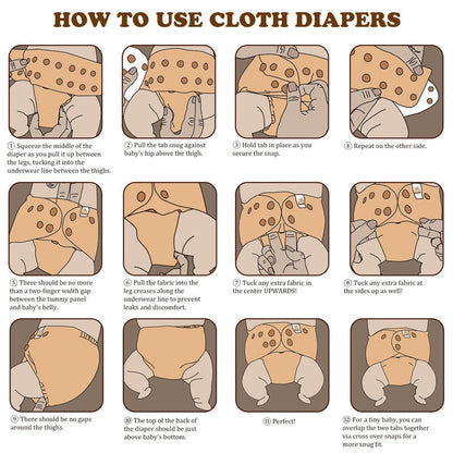 POCKET DIAPER 3.0 WITH INSERTS - 6 PACK(Sweet Bites)