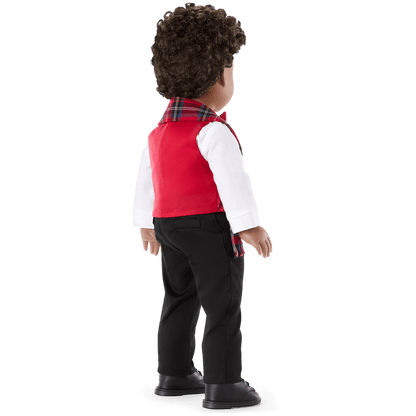 Pop of Plaid Holiday Outfit for 18-inch Dolls