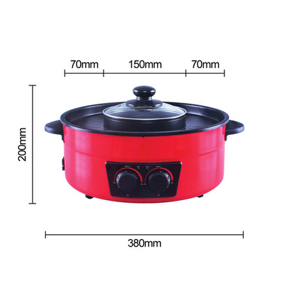 PowerPac 2  in 1 Steamboat & BBQ Grill, Multi Cooker (PPMC677)