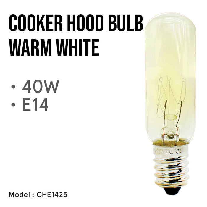PowerPac Cooker hood bulb. Pygmy Bulb E14 40Watts warm white(CHE1425)