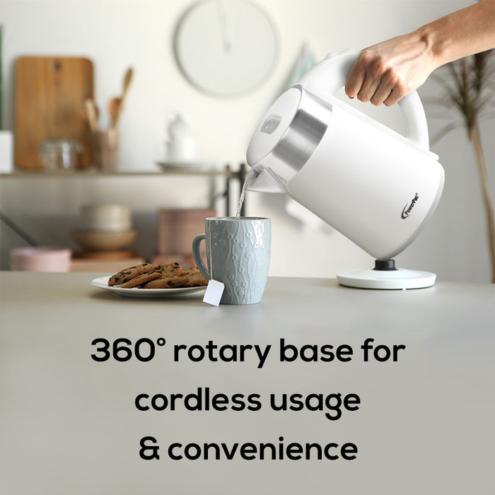 PowerPac Cordless Kettle Jug Kettle 0.6L (PPJ2016WH)