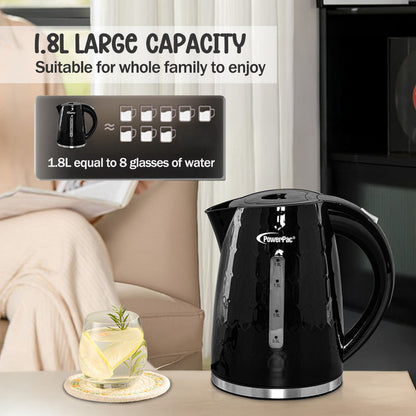 PowerPac Electric Kettle Jug, Cordless Kettle 1.8L (PPJ2010)