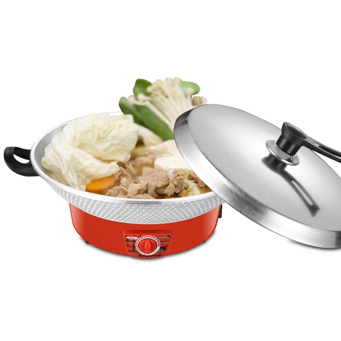 PowerPac Electric Wok, Steamboat, Multi Cooker, Frying Pan 14 Inch (PPEC816)