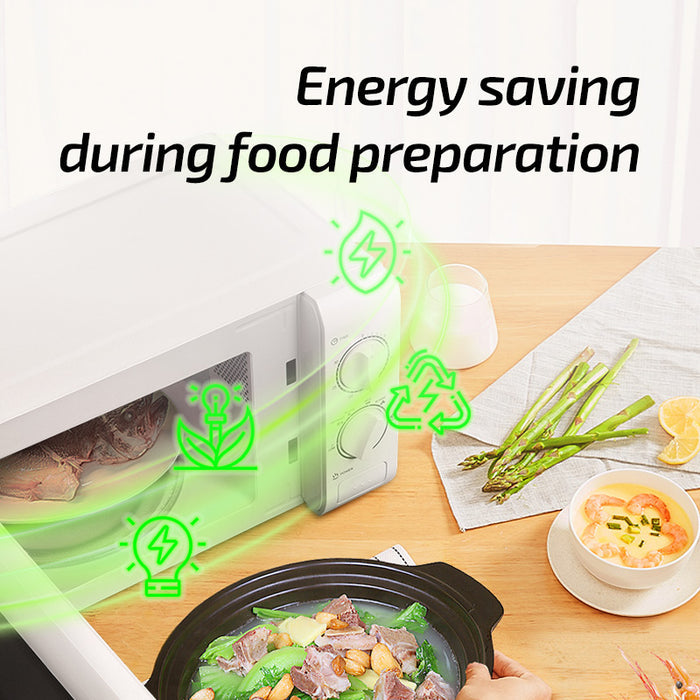 PowerPac Microwave Oven 20L with 6 Power Level and Defrost Function (PPT720) White