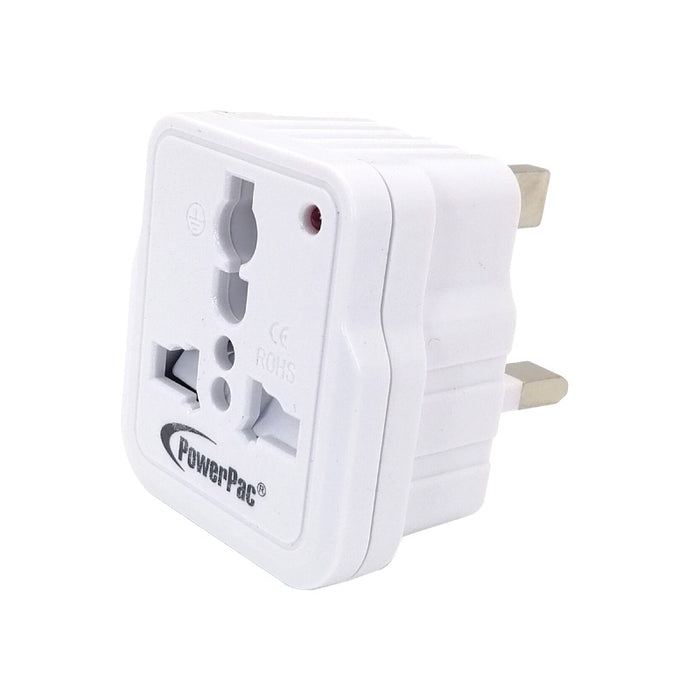 PowerPac Multi Adapter with 3-Pin Plug – Multi Sockets, Travel Adapter, Neon LED, PT33