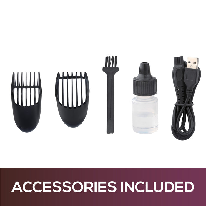 PowerPac Rechargeable Cordless Hair Cutter/Clipper, 20 settings, USB (PP959)