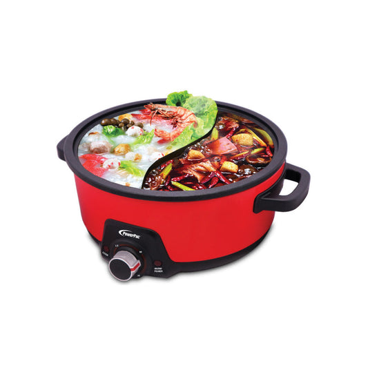 PowerPac Steamboat & Multi Cooker, Hot Pot 5L with Yuanyang Pot (PPMC633)