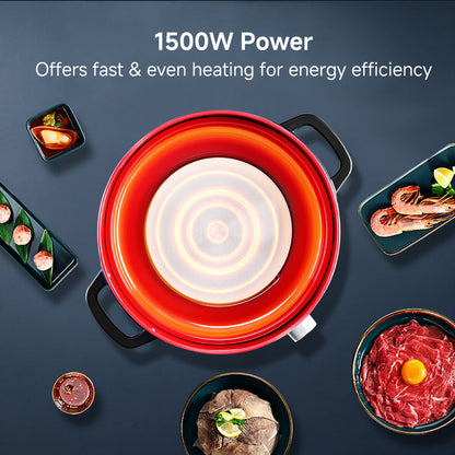 PowerPac Steamboat & Multi Cooker, Hot Pot 5L with Yuanyang Pot (PPMC633)