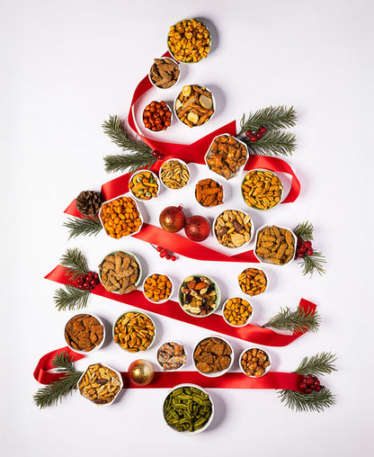 PRE-ORDER EXCLUSIVE 24 Days of Gourmet Nuts & Snacks Collection Premium Holiday Countdown Gift Box