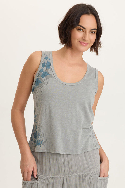 XCVI Printed Etano Jersey Tank