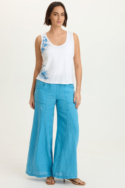 XCVI Printed Etano Jersey Tank