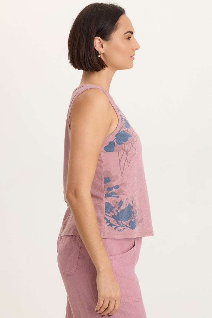 XCVI Printed Etano Jersey Tank
