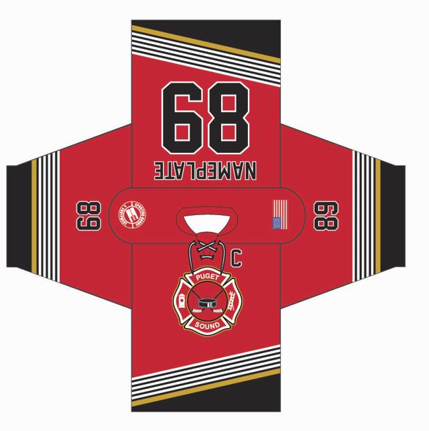 Puget Sound Fire Fighters Sublimation Hockey Jersey