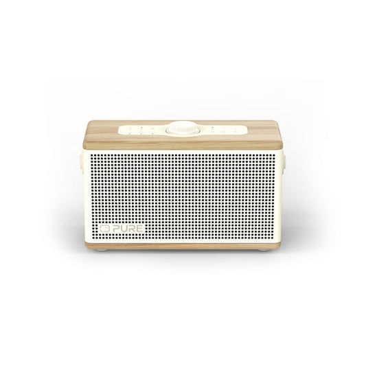 Pure Classic Aura Portable Bluetooth Speaker with Ambient Lighting - Cotton White Oak White