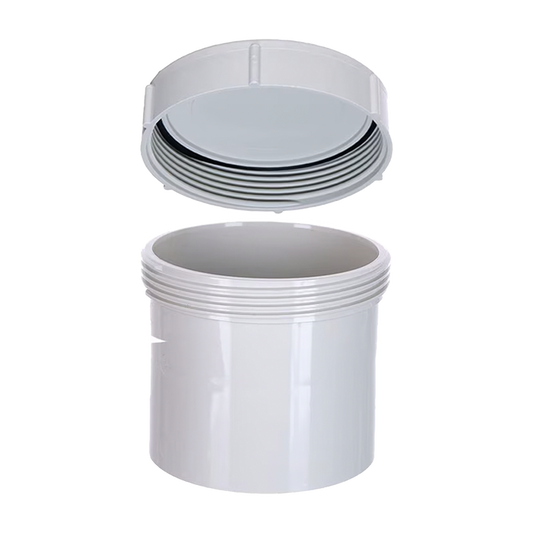PVC Waste Access Cap & Base 100mm
